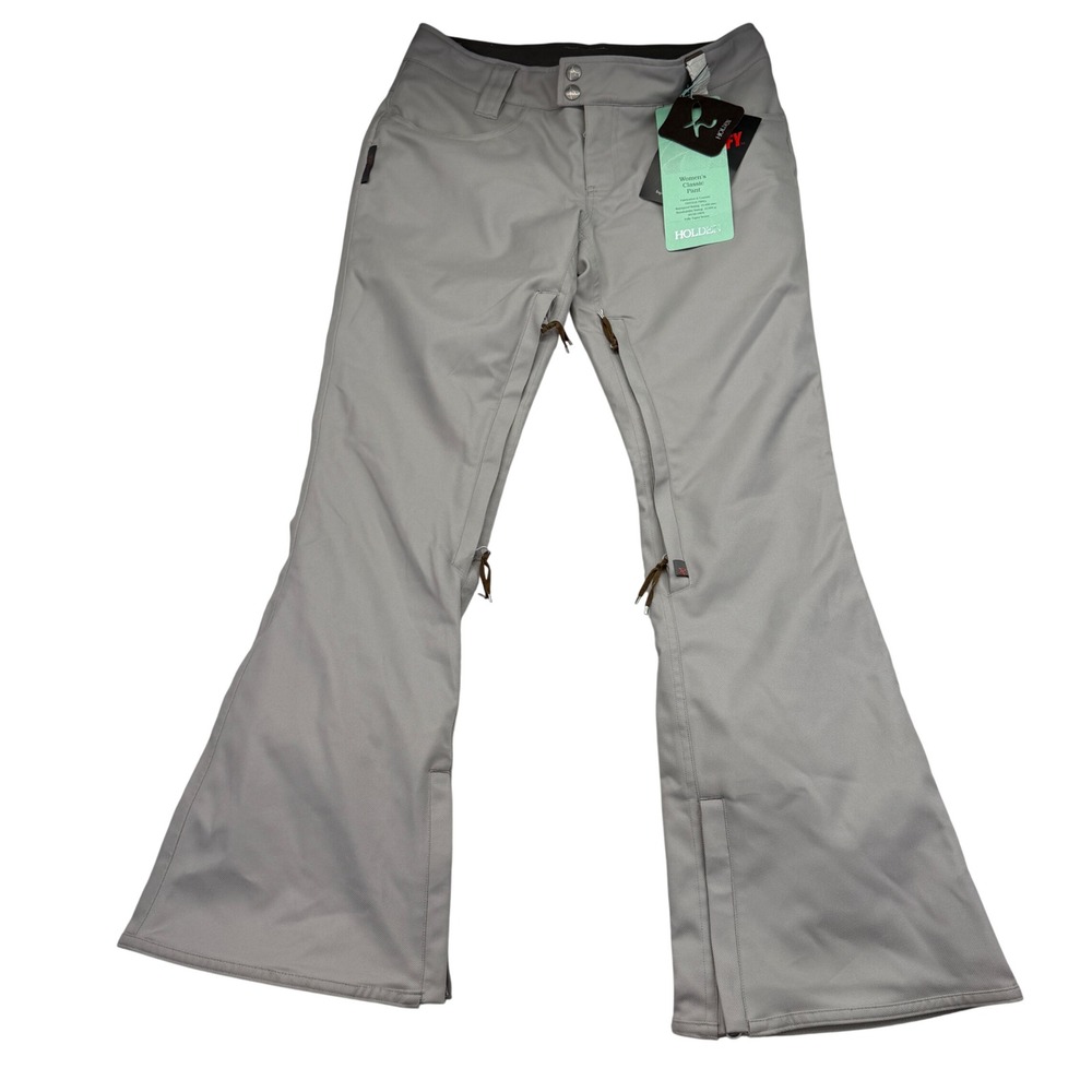 NEW Holden Snow Pants Women M Grey Classic Pant Toray Delfy Waterproof NWT